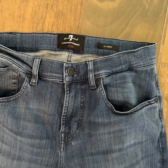 SEVEN - LUXE PERFORMANCE PLUS SLIMMY TAPERED IN MID-BLUE Size 30 - Picture 4 of 8